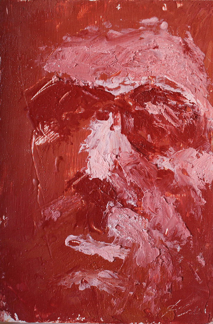 Estudio Giacometti 5_Encaustica sobre madera_25x18cm_año 2014